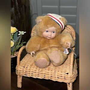 ADORABLE‎ Vintage Anne Geddes Baby Bear Baby Doll